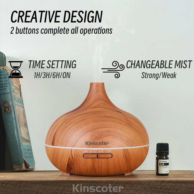 Wooden essential oils aromatherapy diffuser