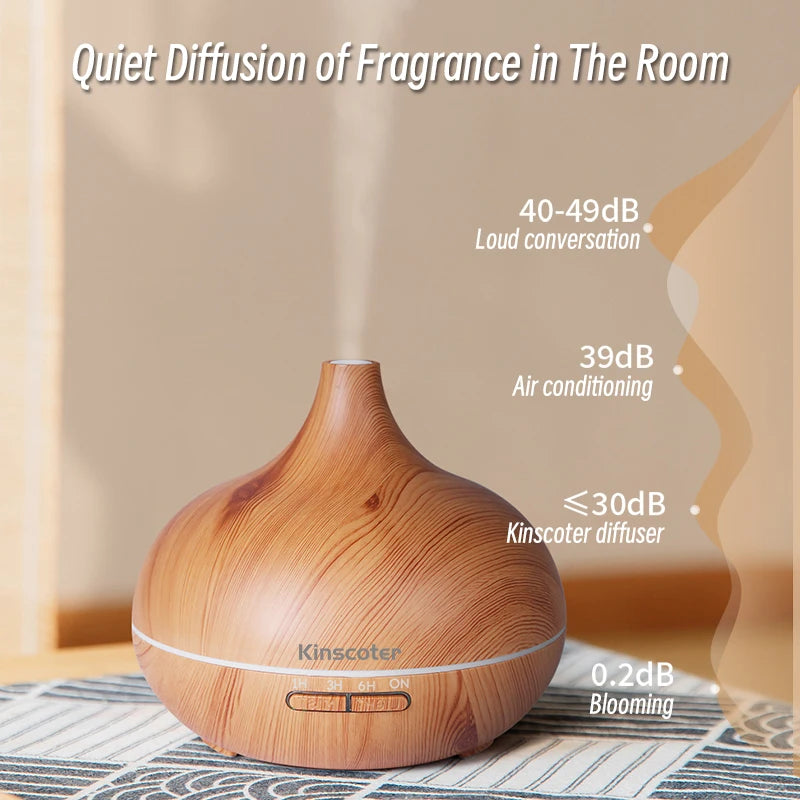 Wooden essential oils aromatherapy diffuser