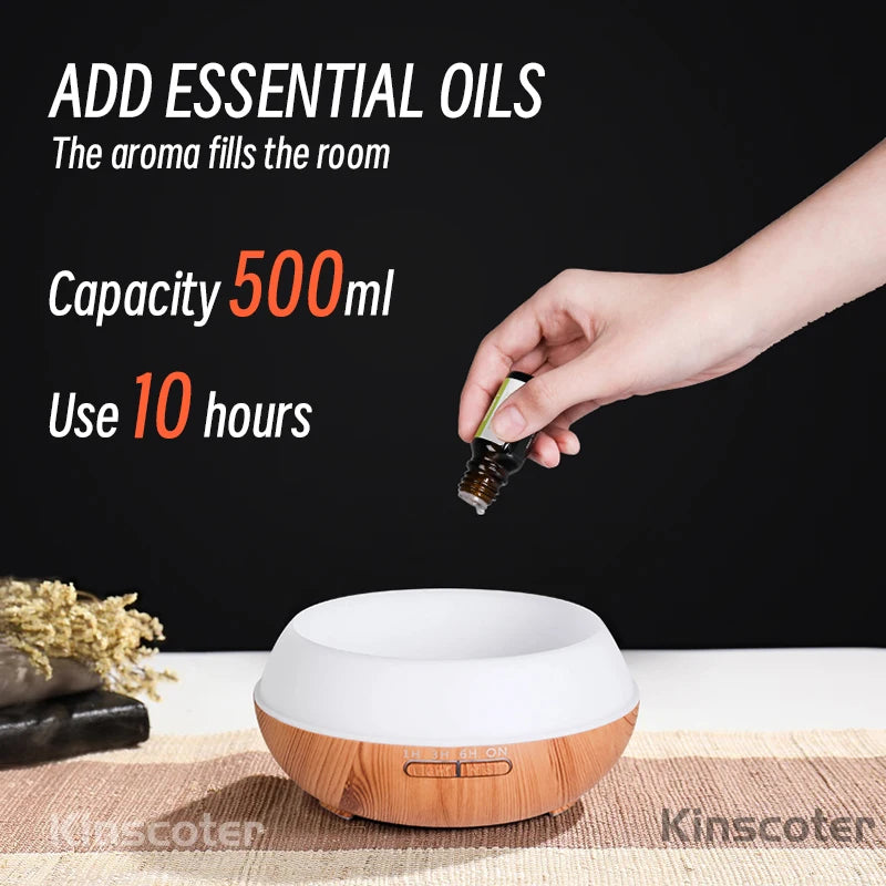 Wooden essential oils aromatherapy diffuser