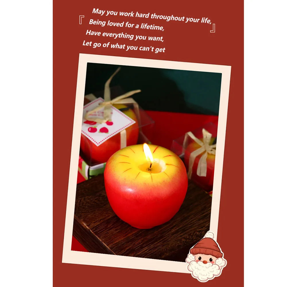 Christmas themed candy apple scented candles