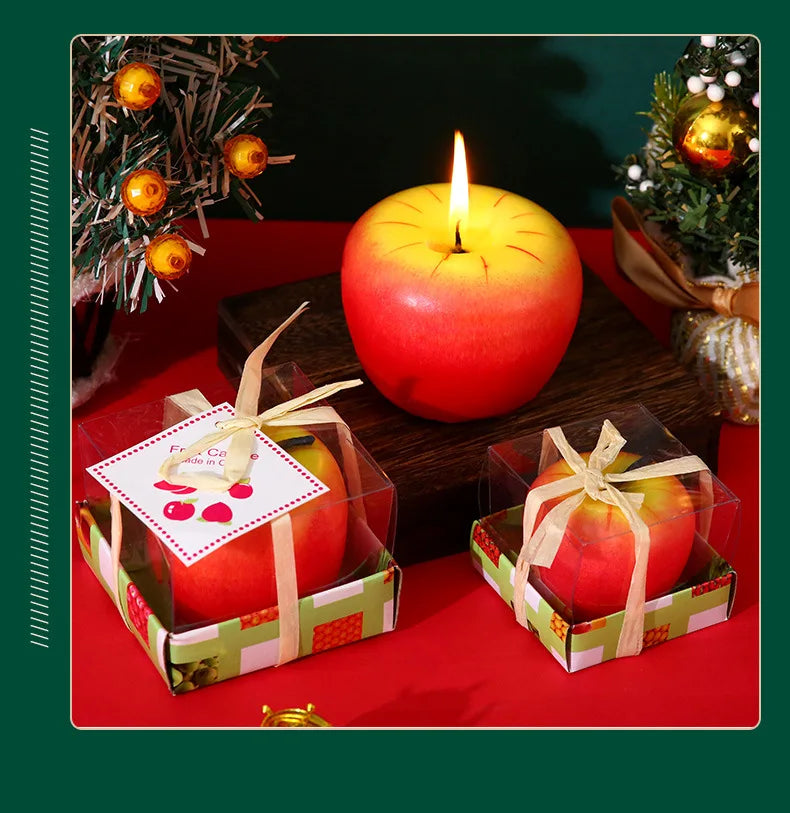 Christmas themed candy apple scented candles